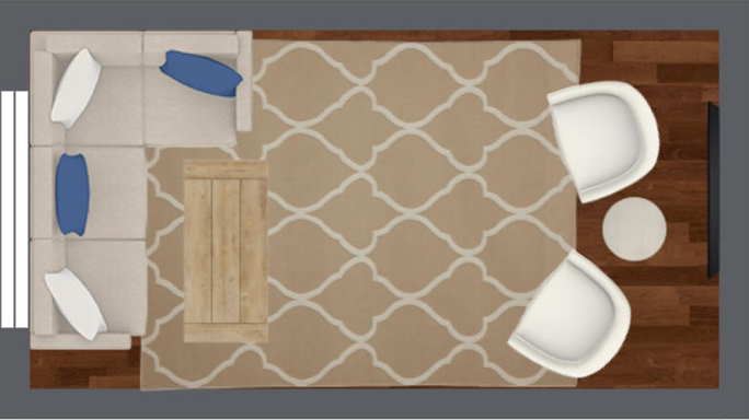 Four Furniture Layout Floor Plans for Your Small Apartment Living Room