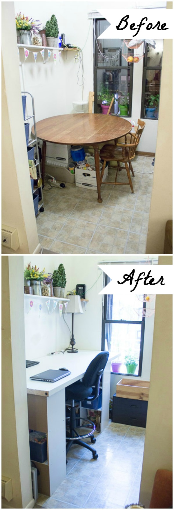 Before and After: DIY Craft Storage Desk Before and After: DIY Craft Storage Desk