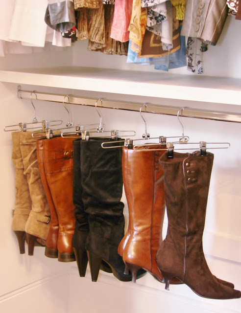 Boot Hangers using Pant Hangers Life Hack