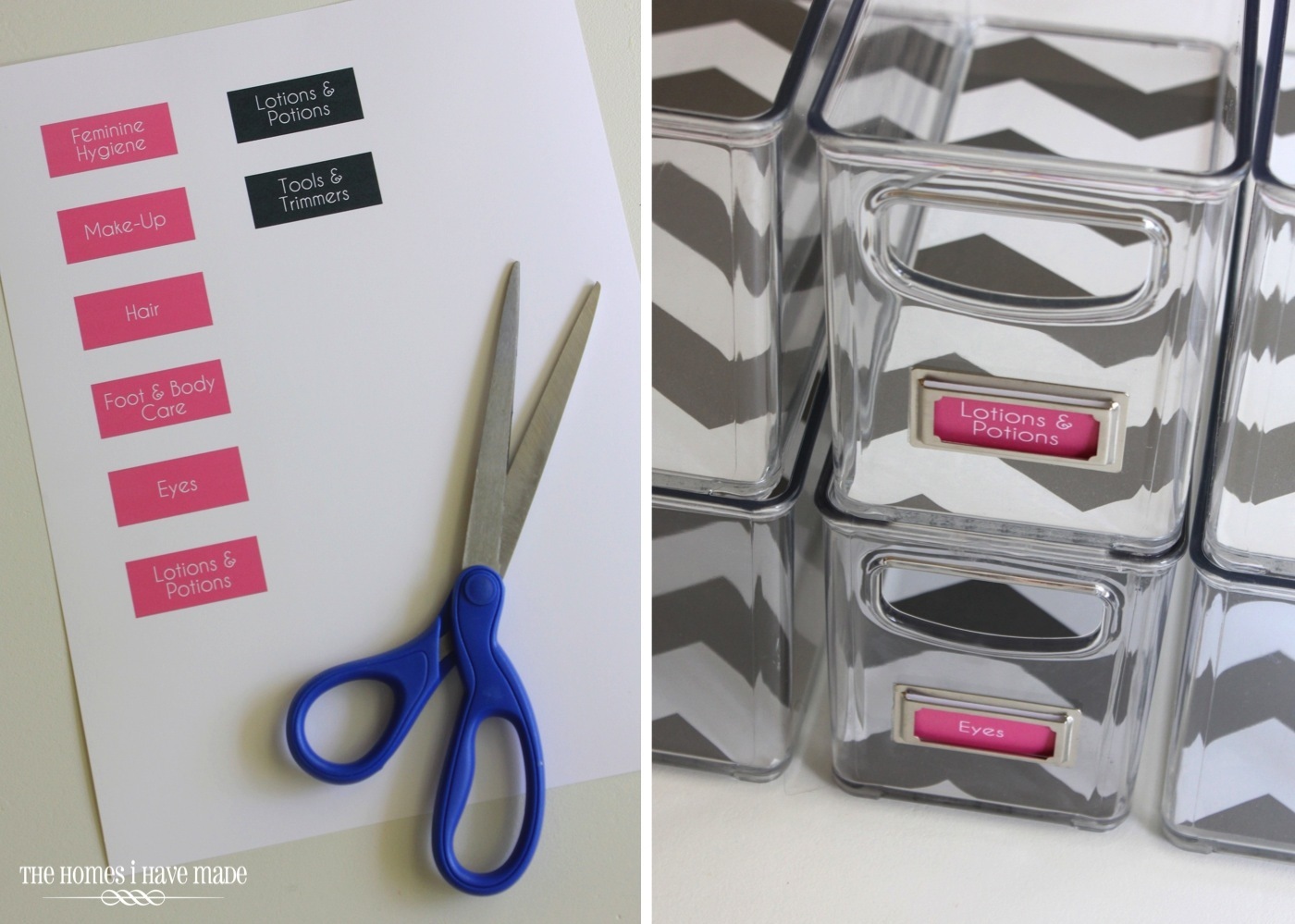 ForRent.com - Making the Most of Your Builder-Basic Bathroom Use cardstock for labels