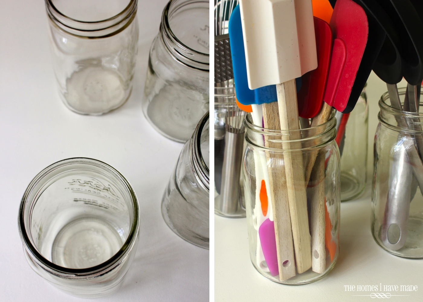 ForRent.com - Decrease Drawer Clutter with Painted Utensil Jars ForRent.com - Glass jars for storage