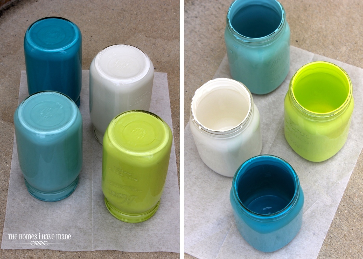 ForRent.com - Decrease Drawer Clutter with Painted Utensil Jars ForRent.com - Allow paint to cure overnight.