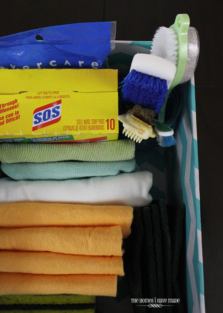 Let me show you how I tackle our cleaning supply collection Cleaning Supplies Sponge Box