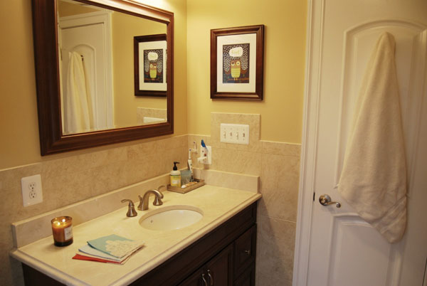 My bathroom was suffering from organizational neglect, so I took the time to freshen it up Get Fresh Bathroom vanity art