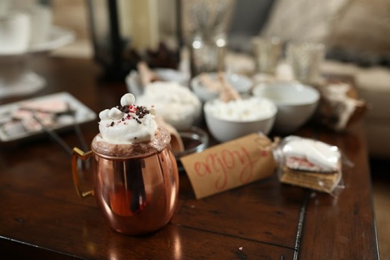 Copper mugs for hot cocoa! Love this idea!