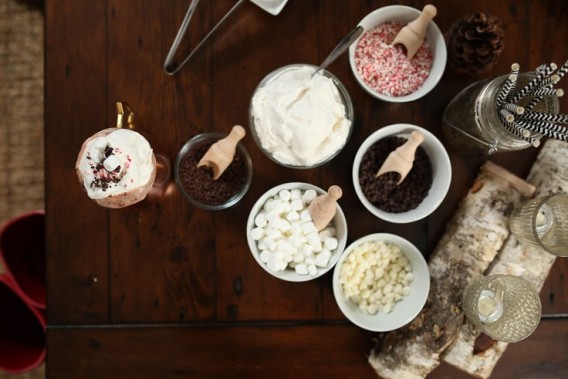 Great idea to provide a variety of ingredients for hot cocoa