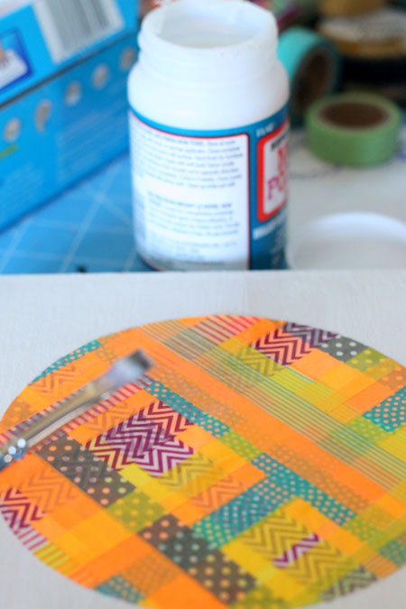 I love this easy kid craft project if you are stuck inside for a snow or rain day snow day washi tape art kids craft decoupage