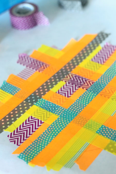 I love this easy kid craft project if you are stuck inside for a snow or rain day snow day washi tape art kids craft tape