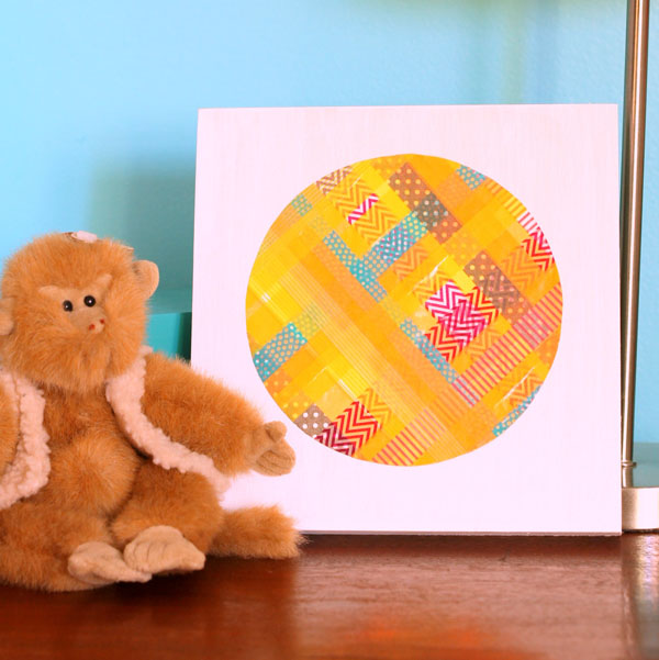 I love this easy kid craft project if you are stuck inside for a snow or rain day snow day washi tape art kids craft