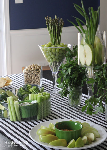 Here is my twist on St. Patrick's Day, Eat Your Greens! Add these superfoods to your diet! Eat Your Greens Tablescape