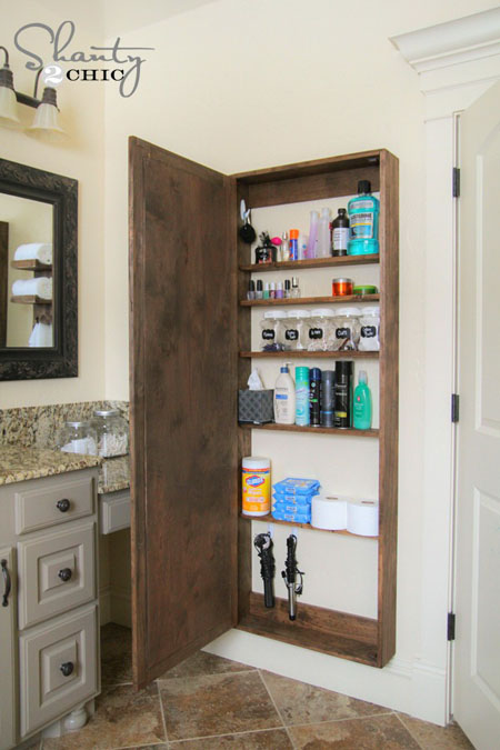 Get creative with your storage! Here are seven super DIY space saving solutions for you Creative Storage Medicine Cabinet Mirror