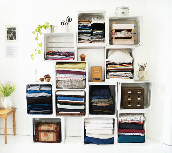 Get creative with your storage! Here are seven super DIY space saving solutions for you Creative Storage stackable crates