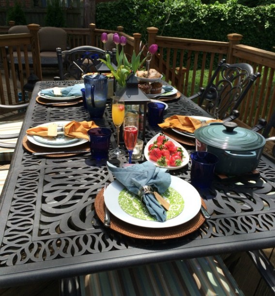 Mother's Day Mimosa Tablescape Decorating