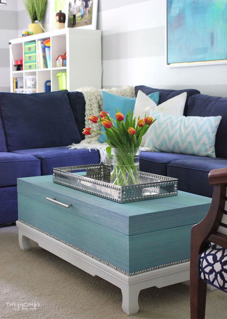 Adding Color Colorful Furniture Couch and Coffee Table