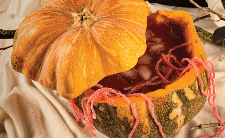 Halloween pumpkin punch bowl