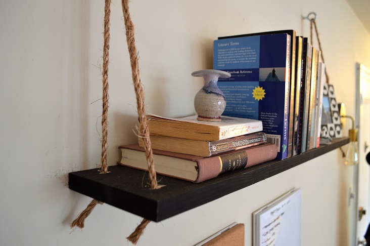 Hanging Book Shelf how to make a diy chic hanging bookshelf Hanging Book Shelf how to make a diy chic hanging bookshelf