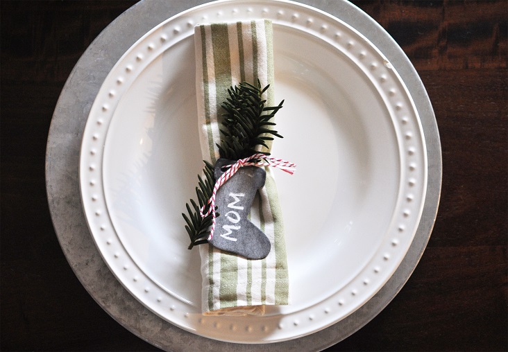 Winter Table Setting Place Setting