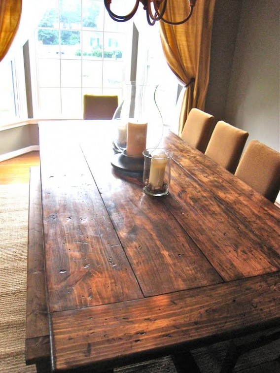 How to Make a DIY Farmhouse Dining Room Table: Restoration ...