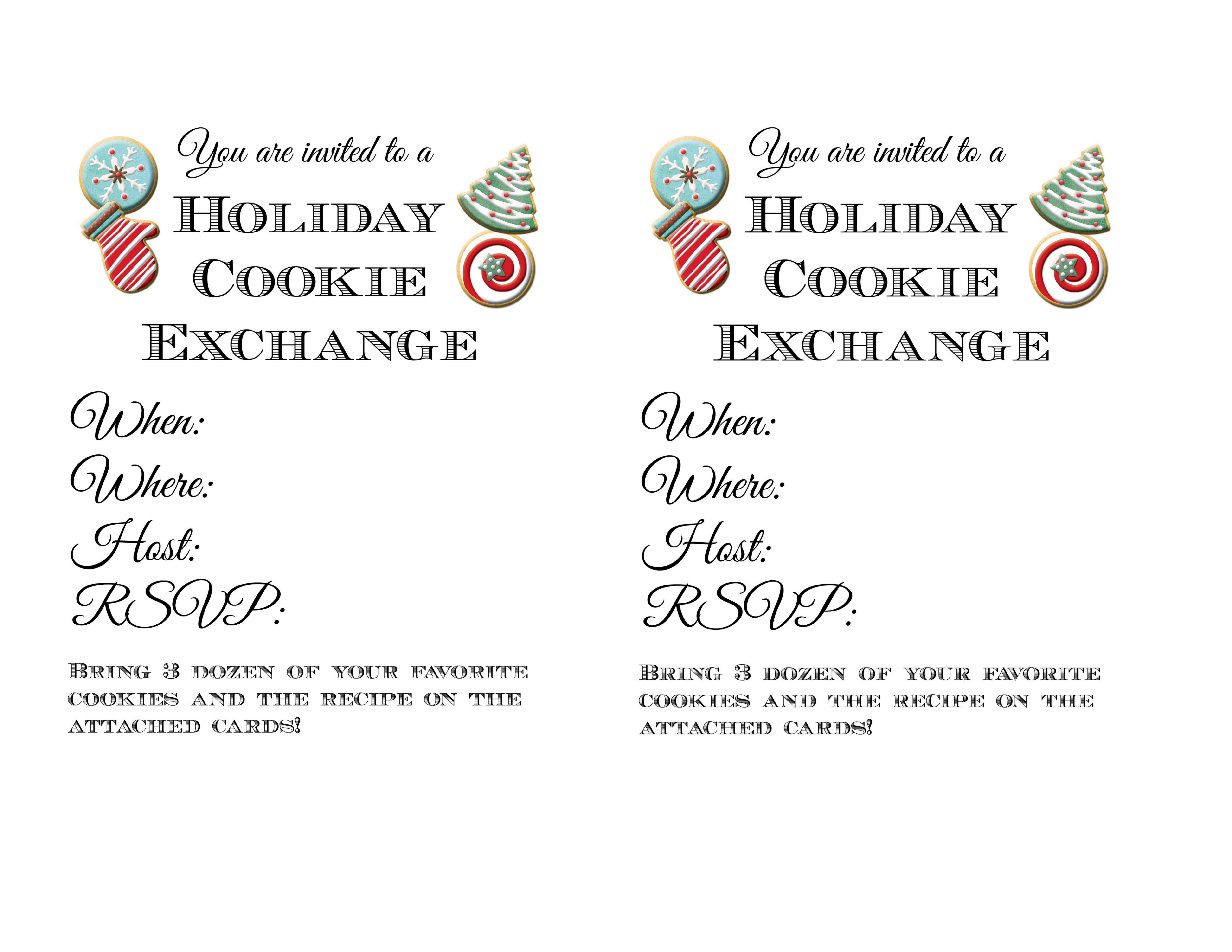 Holiday Cookie Exchange Party Printables and Ideas Tips | ForRent