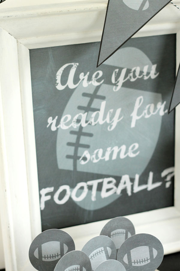 ChalkboardInspired Football Party Printables