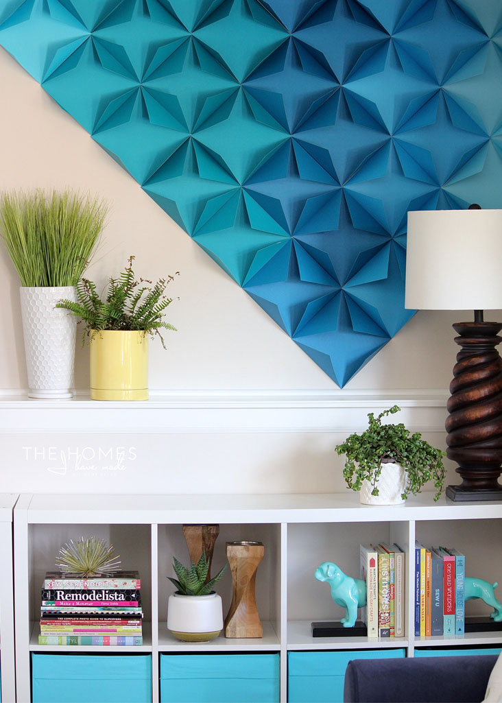 Renter Friendly 3D Paper  Wall  Art 