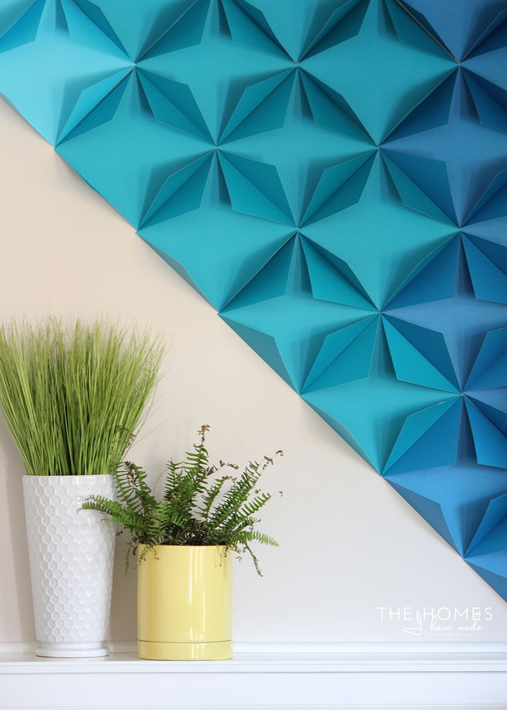 Renter Friendly 3D Paper  Wall  Art 