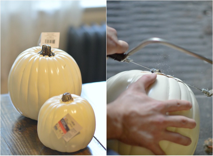 Tutorial for a DIY pumpkin vase centerpiece