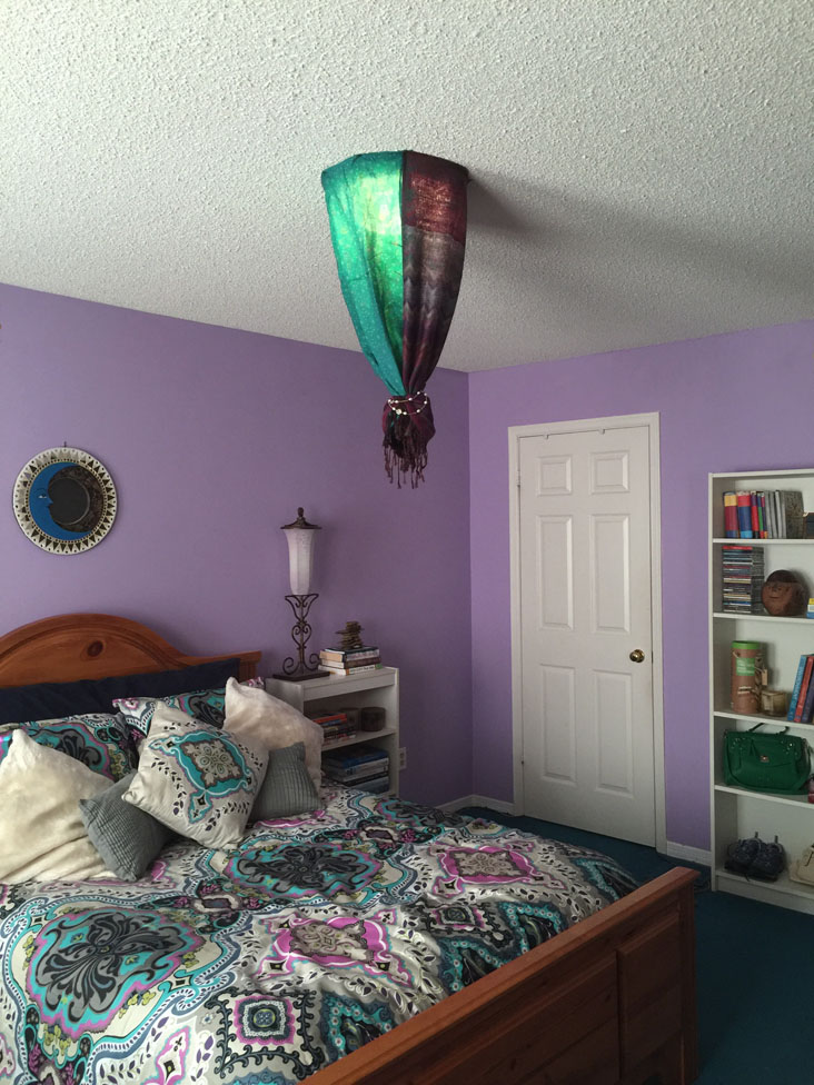 How to Easily Transform an Ugly Light Fixture by Covering It Up Tips