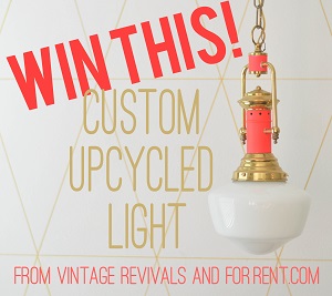 Custom Upcycled Light Giveaway from Vintage Revivals