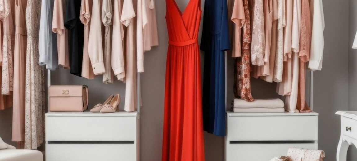 Easily accessible items in a closet.