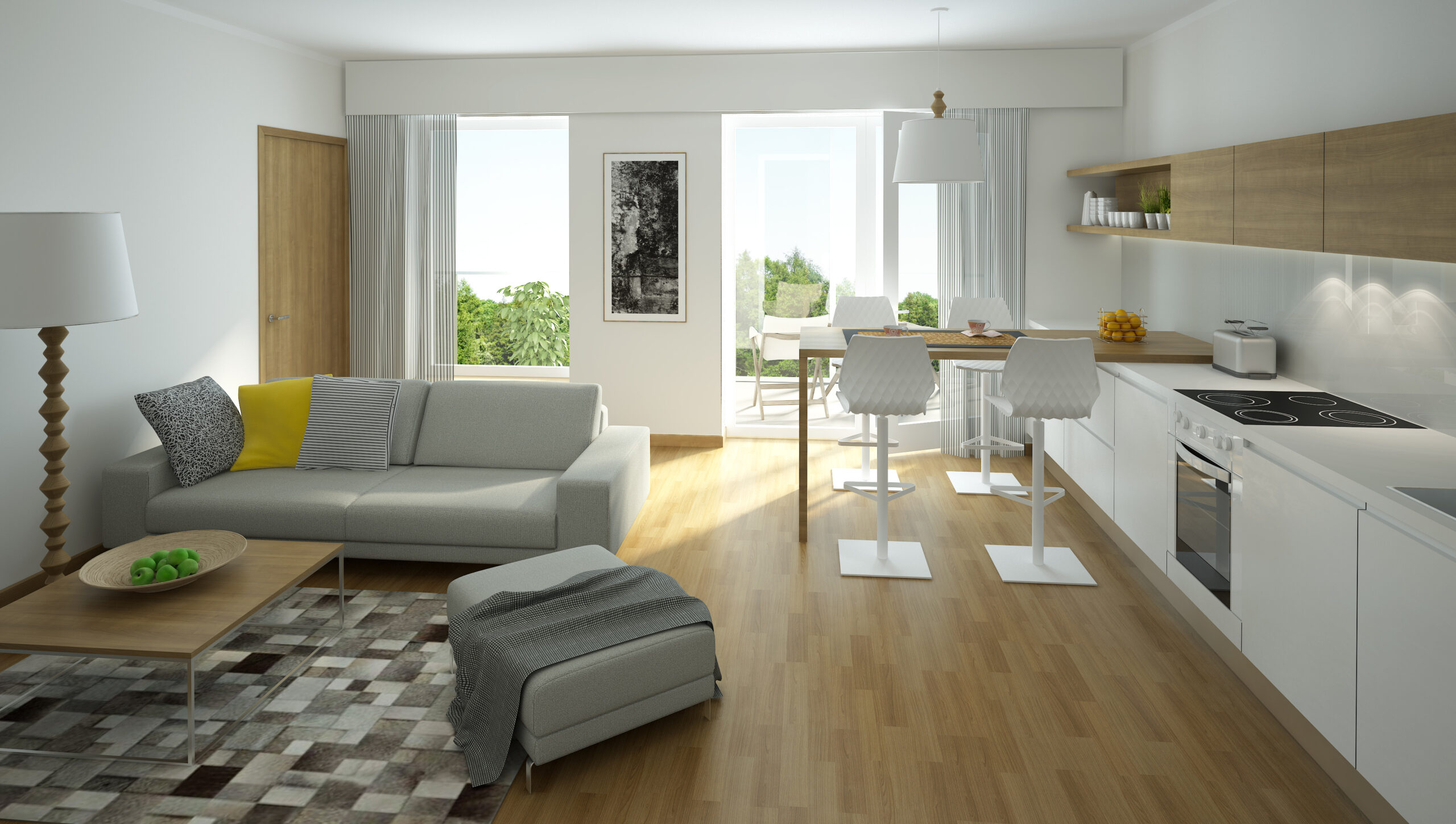 4 Furniture Layout Floor Plans for a Small Apartment Living Room