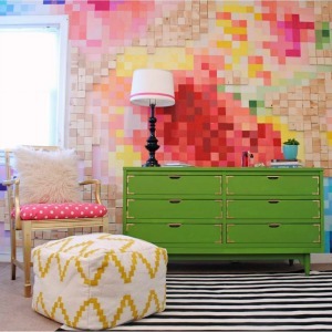 DIY Pixelated Painterly Wall Art