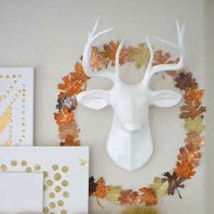 Fall Mantel and DIY Wreath