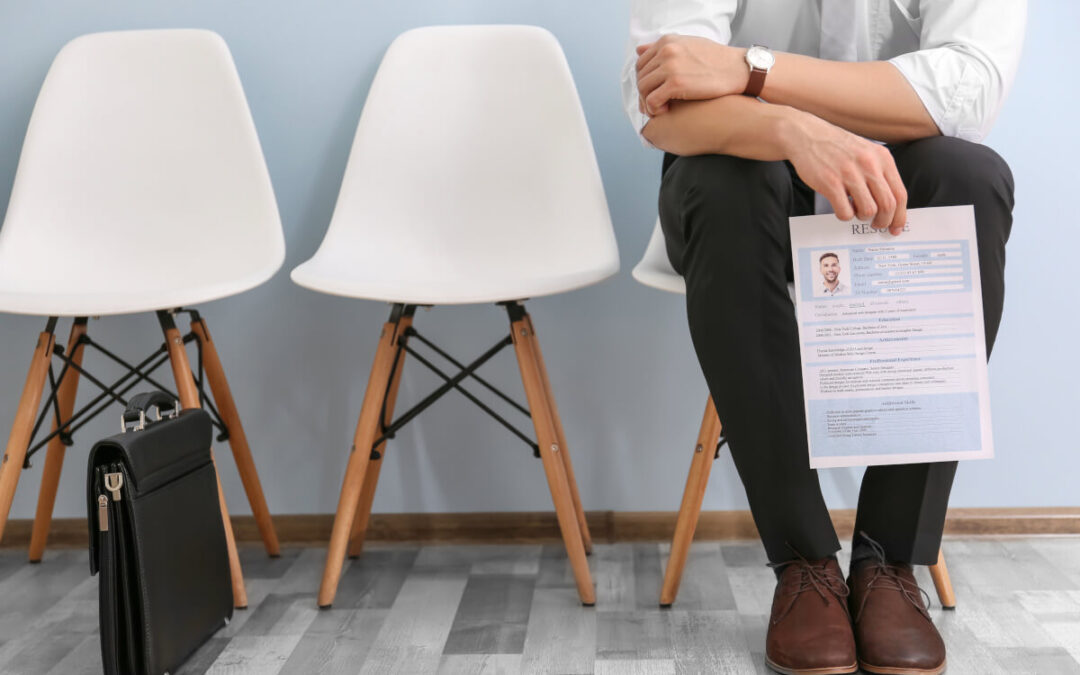 Unemployed person waiting for job interview