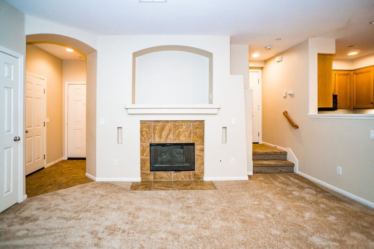 2785 Matera Lane in Mission Valley has arched doorways and a fireplace.